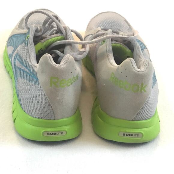 Reebok Sublite Shoe Gray Blue Lime Ladies Size 9.5 NWOT - Picture 4 of 6